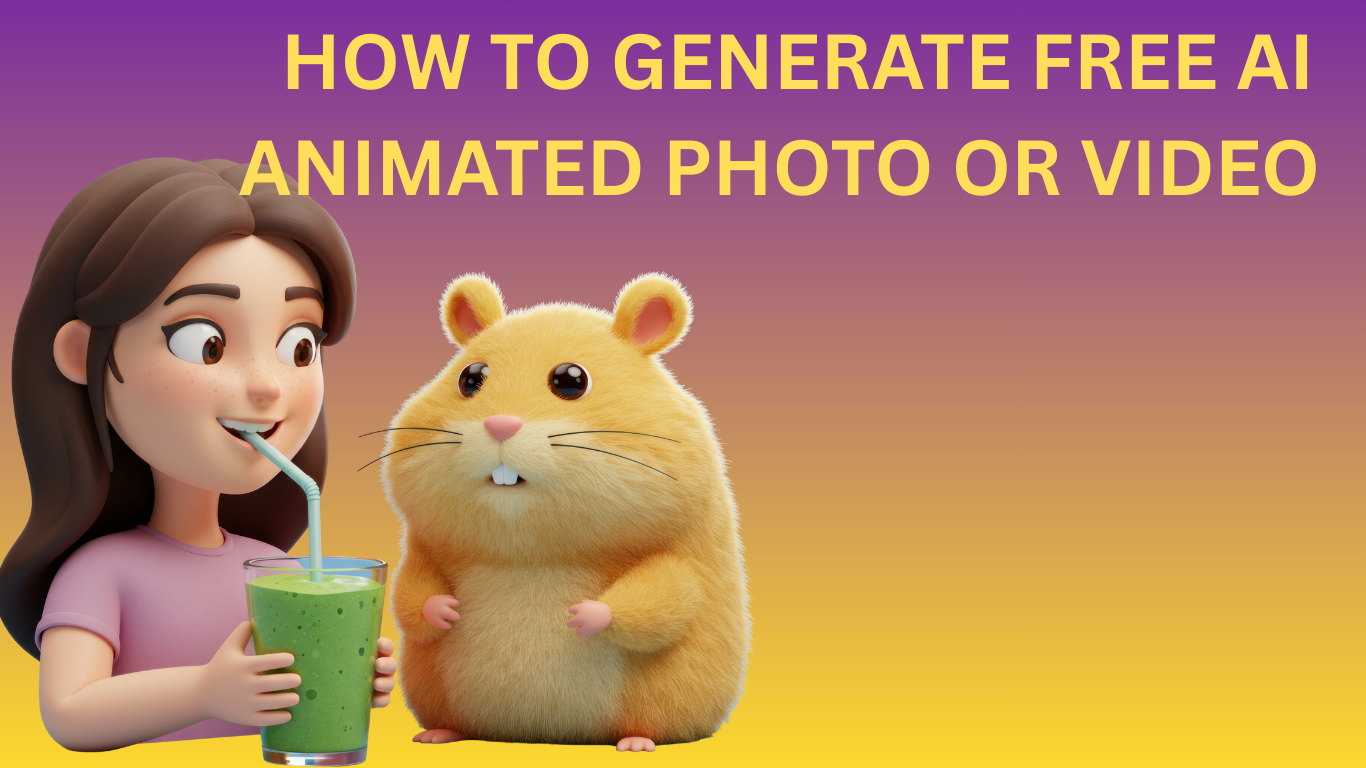 How to generate free AI animated photo or video 